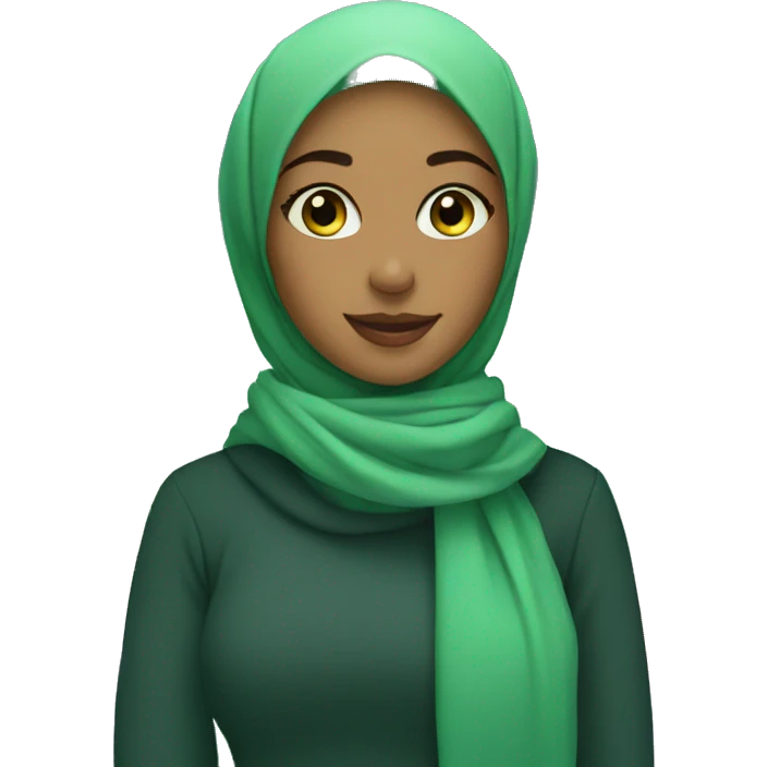 Hijabi girl in Northern lights  emoji