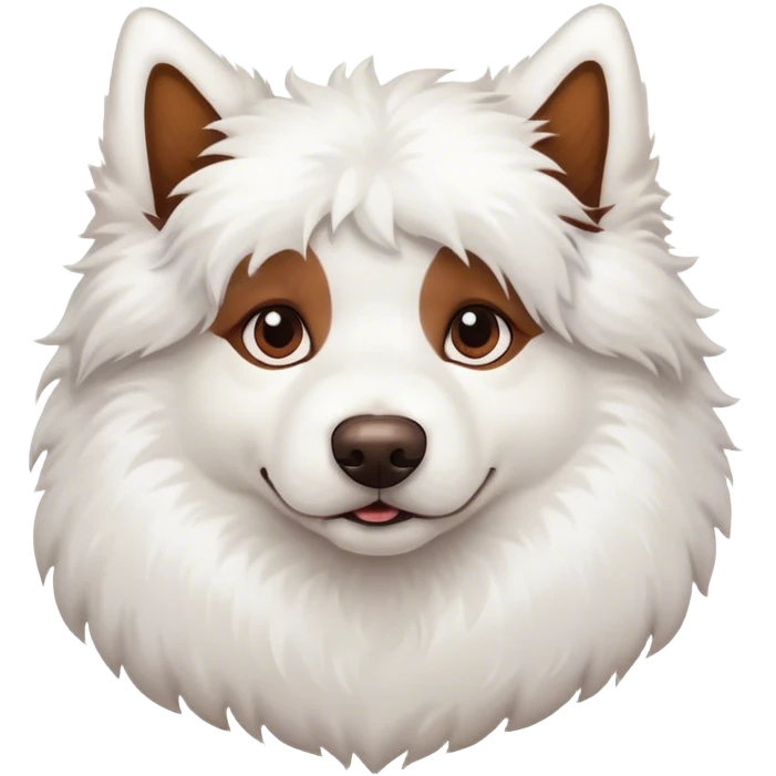 snowy dog in nature emoji