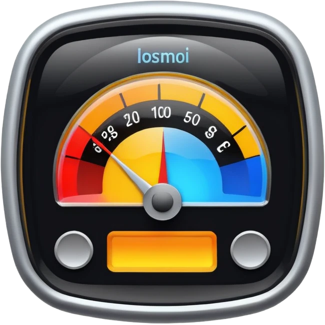 a bar with a meter that has different colors on it  emoji