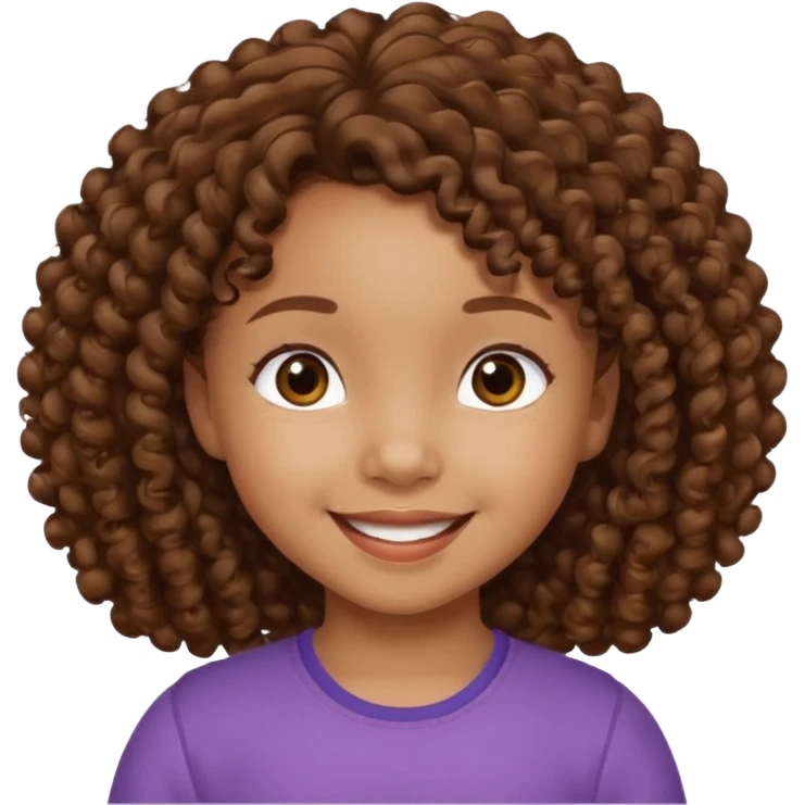 5 year old blasian girl with brown curly hair emoji