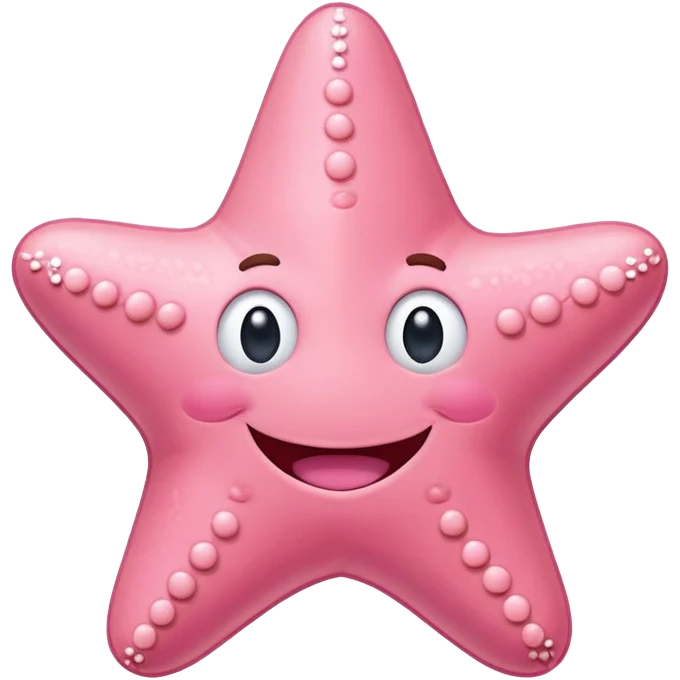 Patrick Star from SpongeBob, smiling emoji