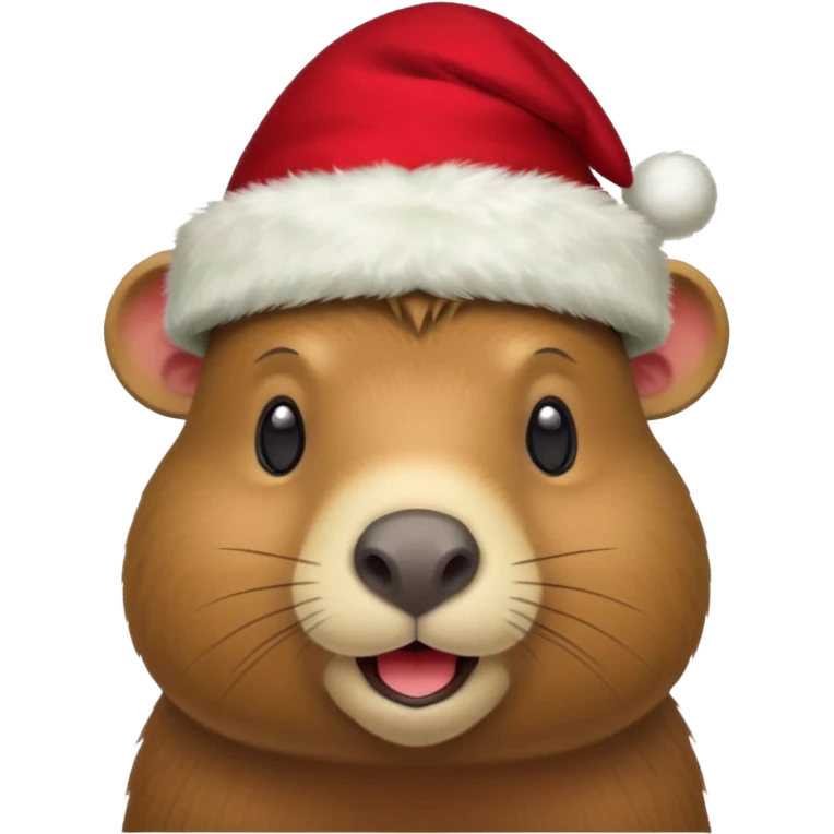 Capybara con gorrito de navidad emoji