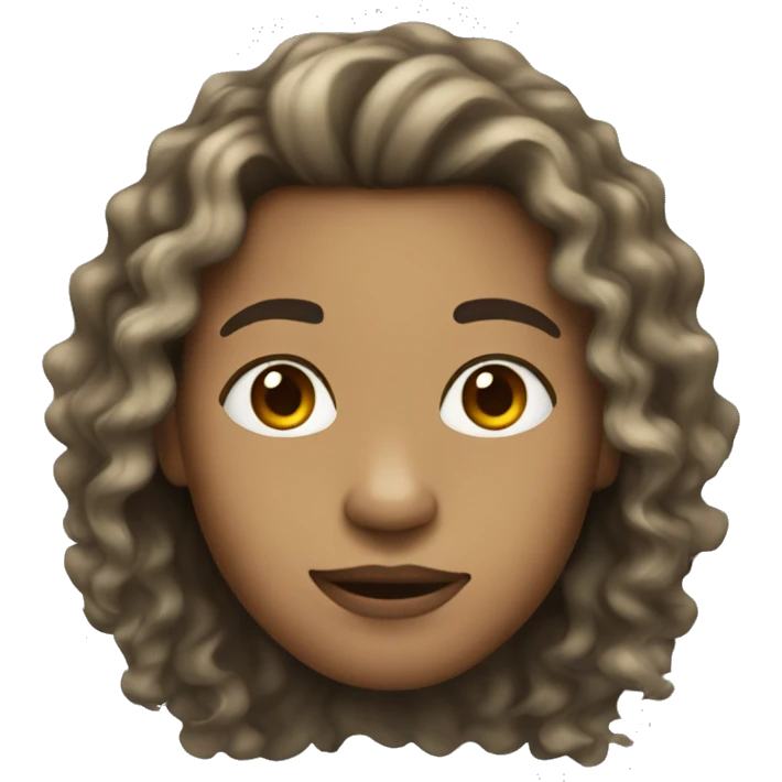 Light skin with wavy hair emoji
