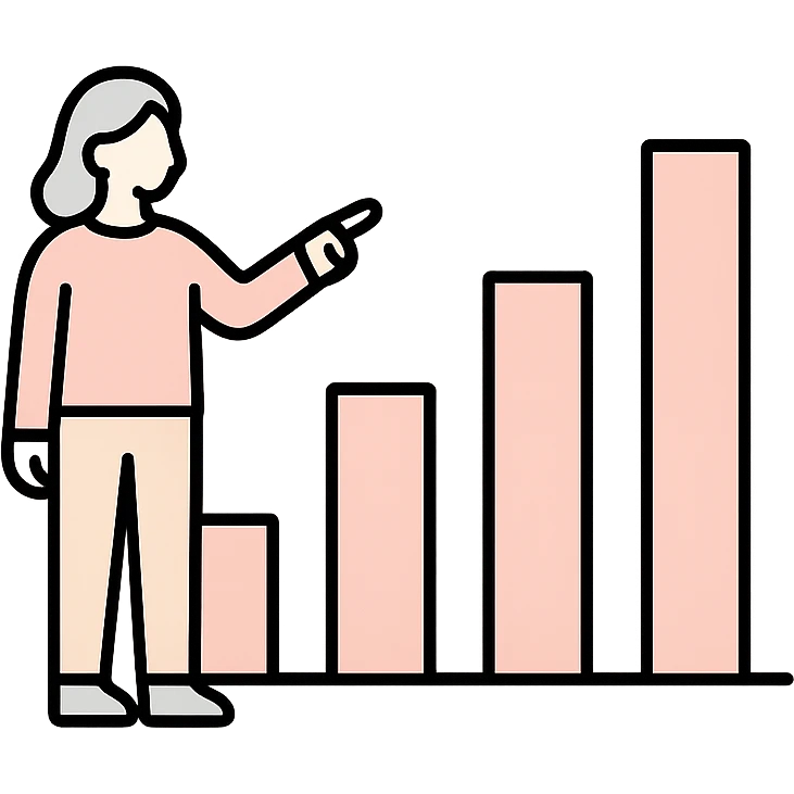 simple and clear pink bar diagram emoji