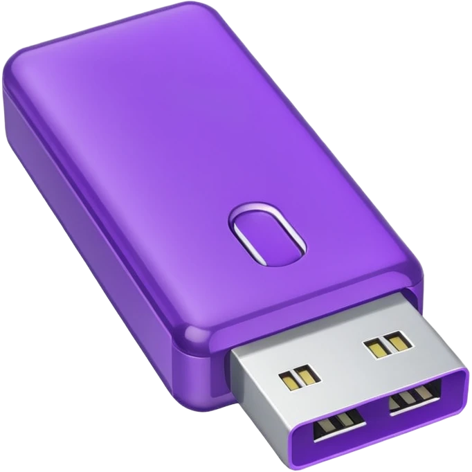 purple usb drive emoji