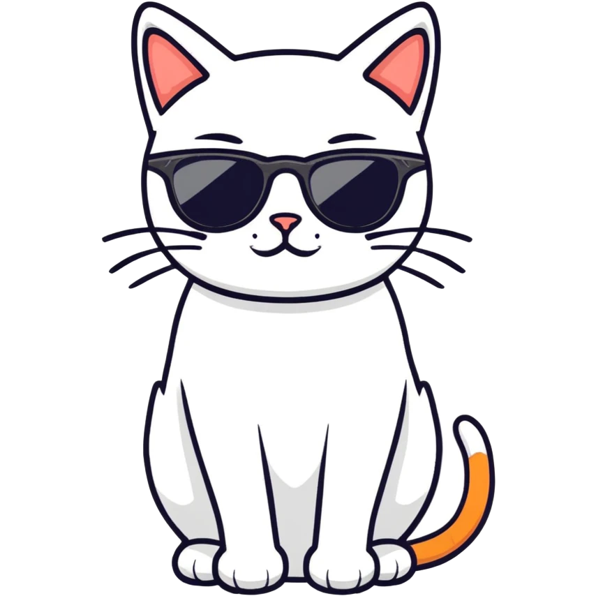 Cat with sunglasses emoji