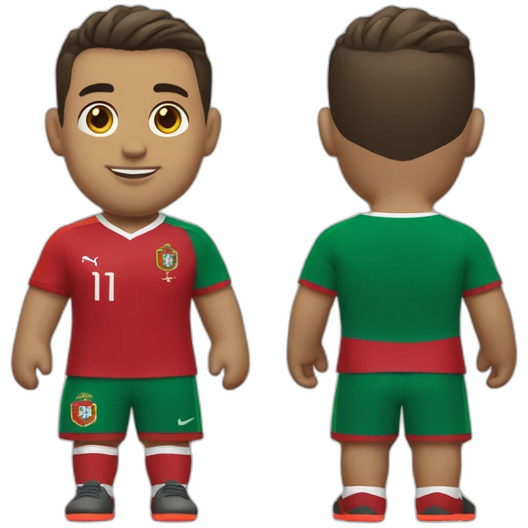 Ronaldo avec le maillot du Portugal emoji