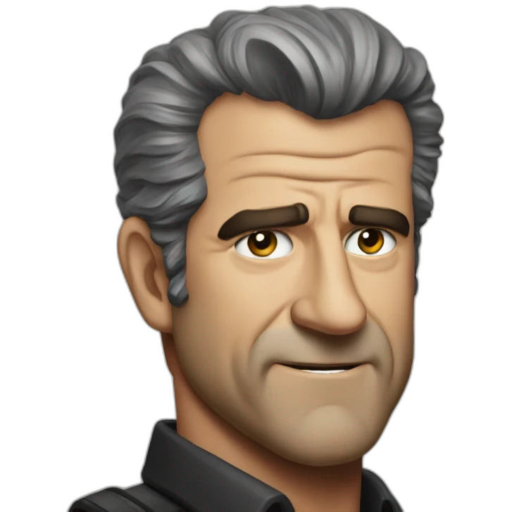 Mel Gibson portrait emoji