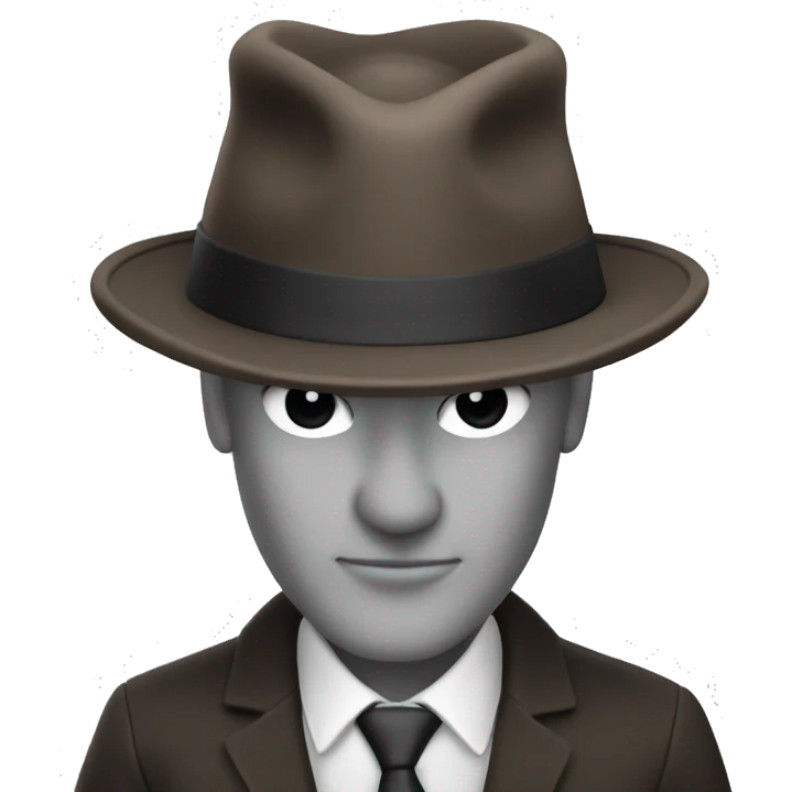Hat borsalino style with arms and hands, face no visible emoji