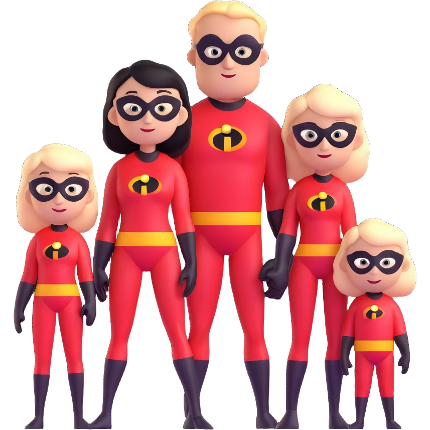 Incredibles superhero family emoji