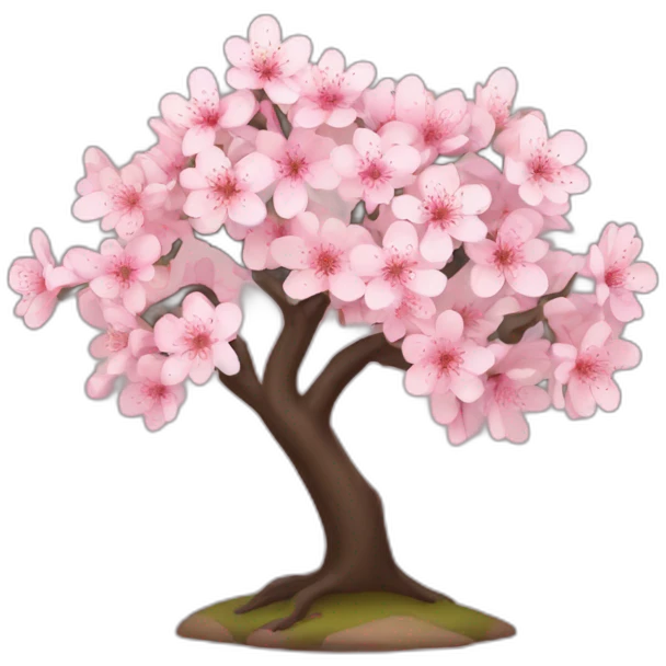 simple cherry blossom tree emoji