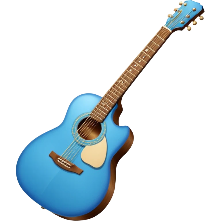 Blue guitar emoji