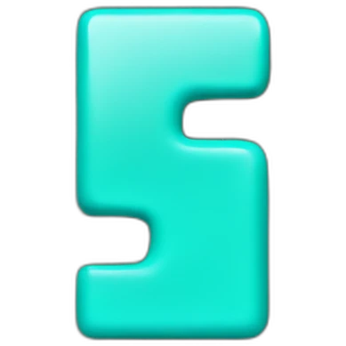 black lowercase letter "t" with a turquose cursor bar to the right of it emoji