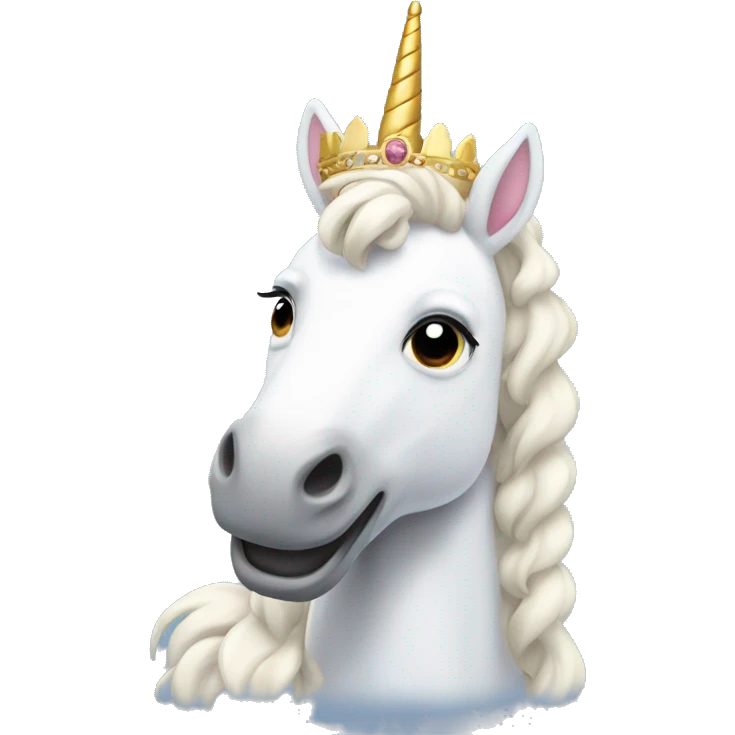 Unicorn with a tiara  emoji