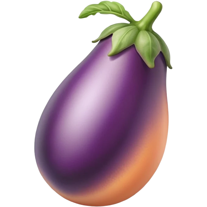 Egg plant in peach emoji