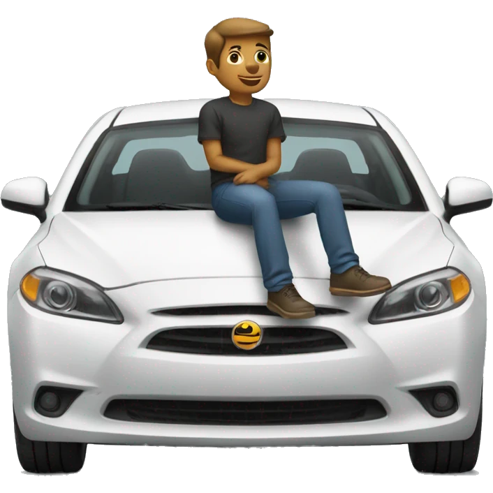 the man sitting on car emoji