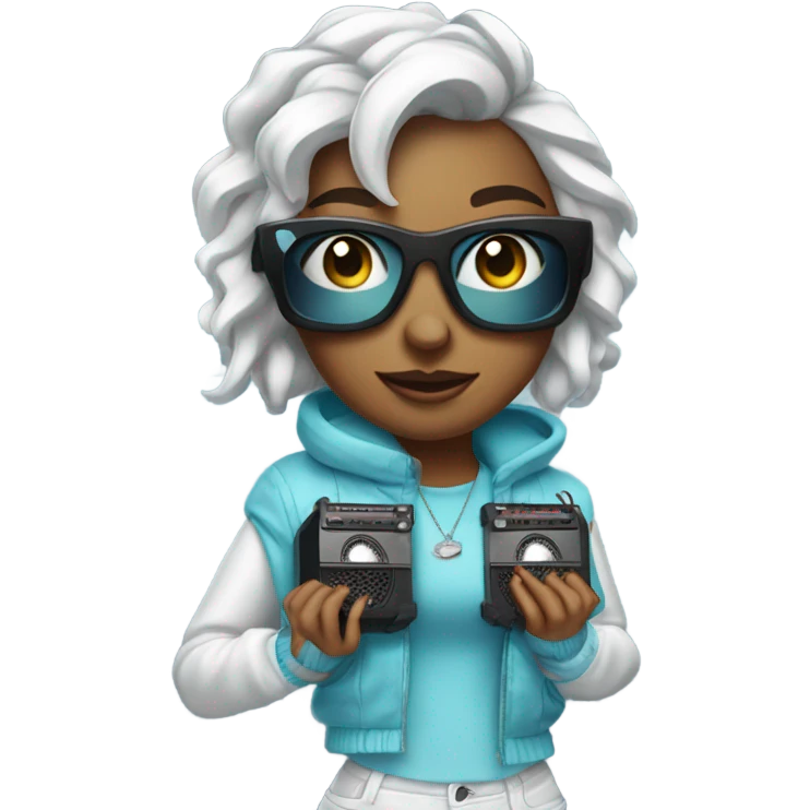 create ice spice holding a boombox emoji