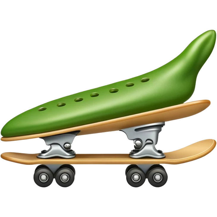 Green bean with a skate emoji