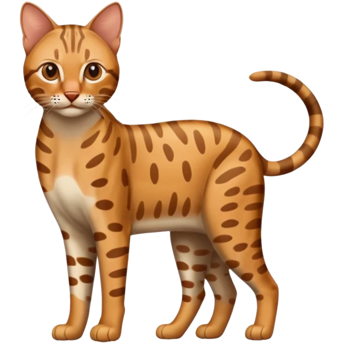 Realistic wild natural Ocicat, full body emoji