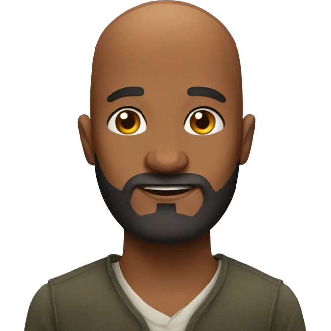 bald beard african emoji