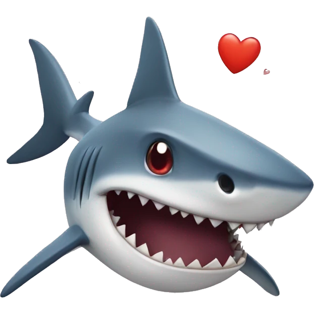 Shark with heart eyes emoji