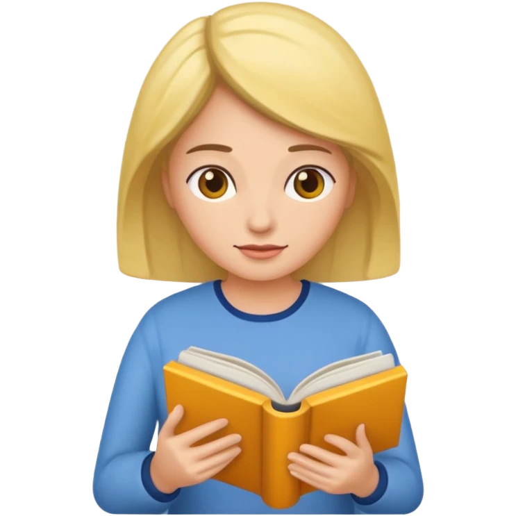 woman reading a book emoji