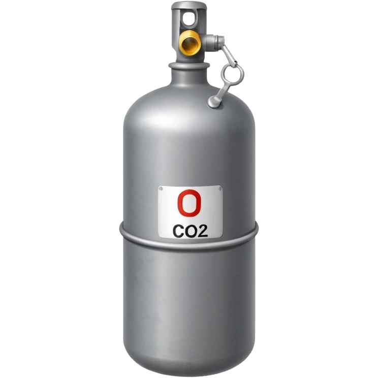 CO2 gas bottle + marking on the bottle emoji