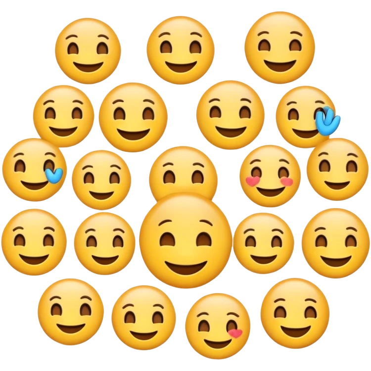 Emojis with smile in the circle emoji