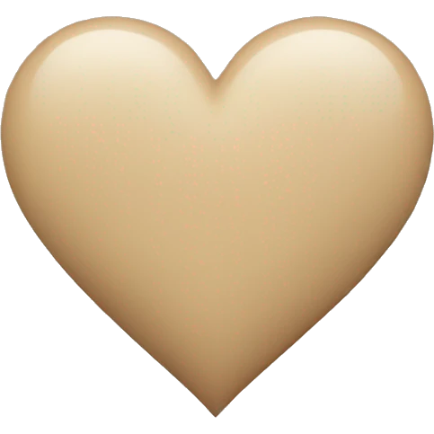 Beige heart emoji