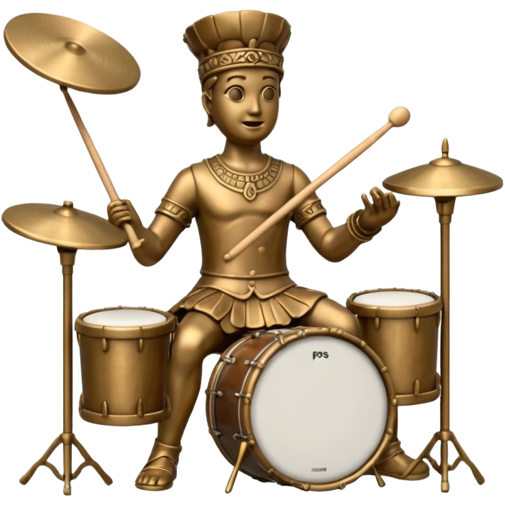 statue playing drums emoji