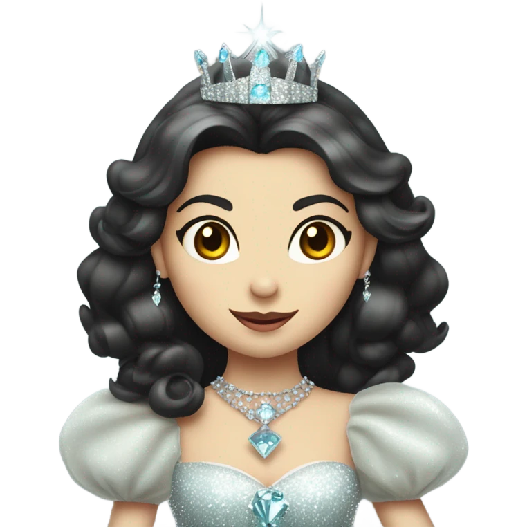 Glinda witch of oz with dark hair  emoji