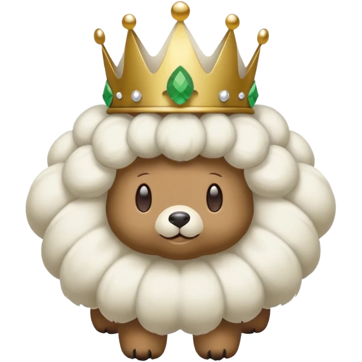I want the pokemon whimsicott wearing a crown emoji