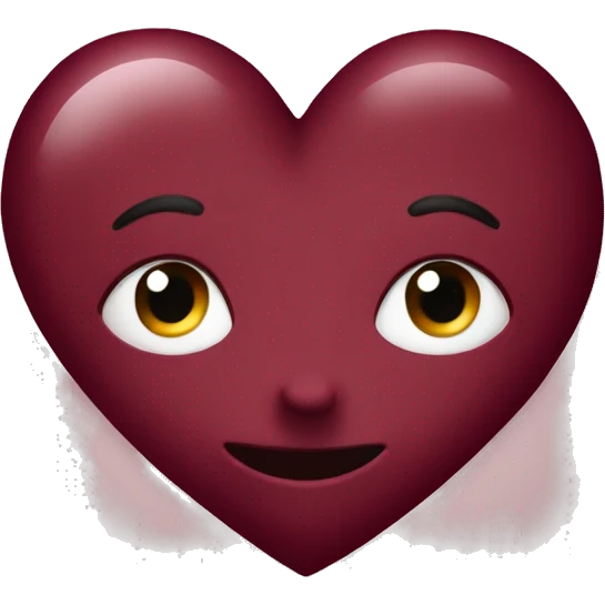 Burgundy heart emoji