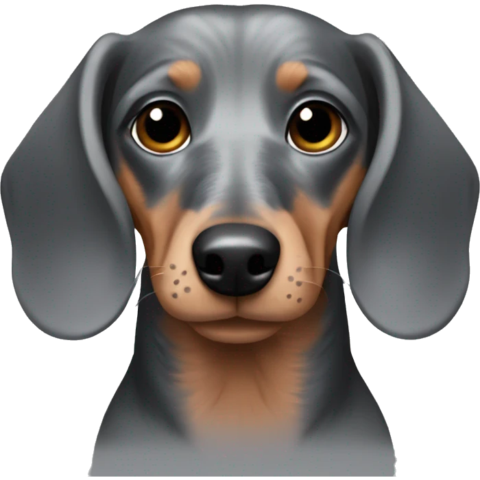  Grey short haired dachshund emoji