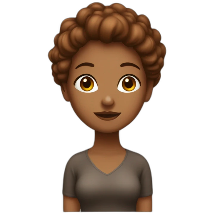 femme avec de grosse poitrine et des cheveux marron emoji