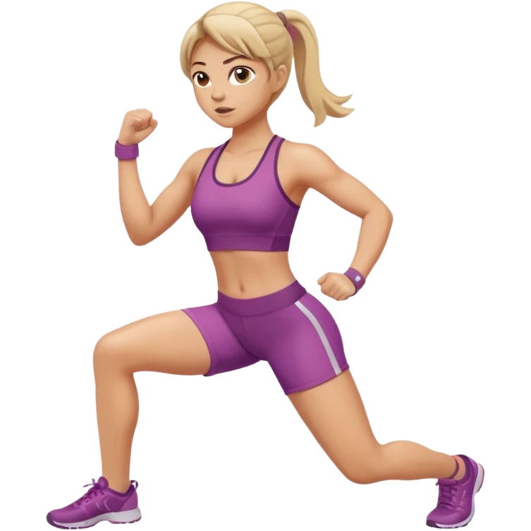 girl doing lunges emoji