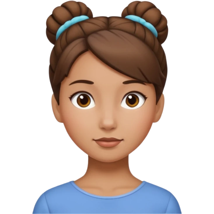 girl with hair in a bun emoji