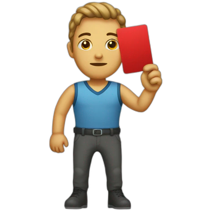 weever with red card emoji