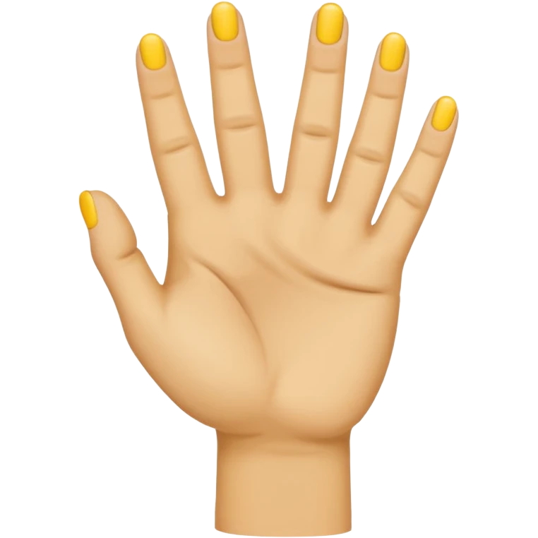 make me an emoji where all the fingers are up but thr ring finger is half down emoji