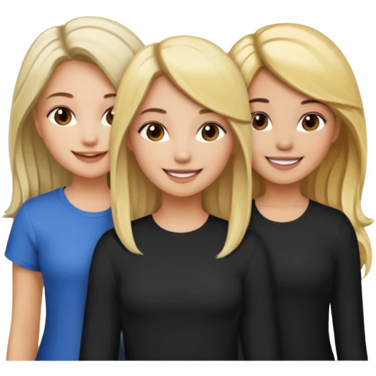 BLACKPINK 4 girls, hair colors: 1 blonde, 2 black, 1 brown emoji