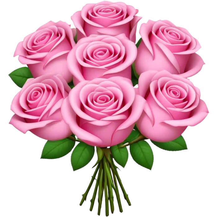 bouquet of pink roses emoji