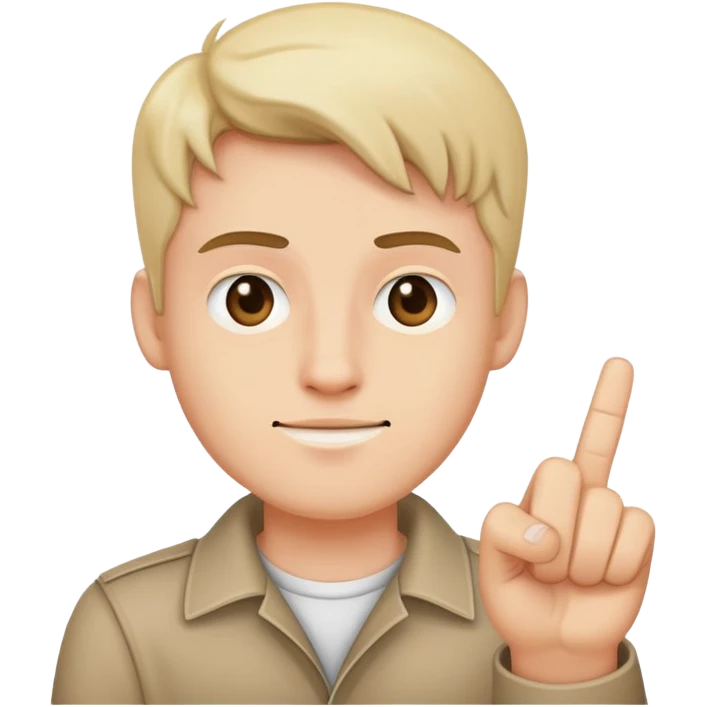 guy holding up middle finger  emoji