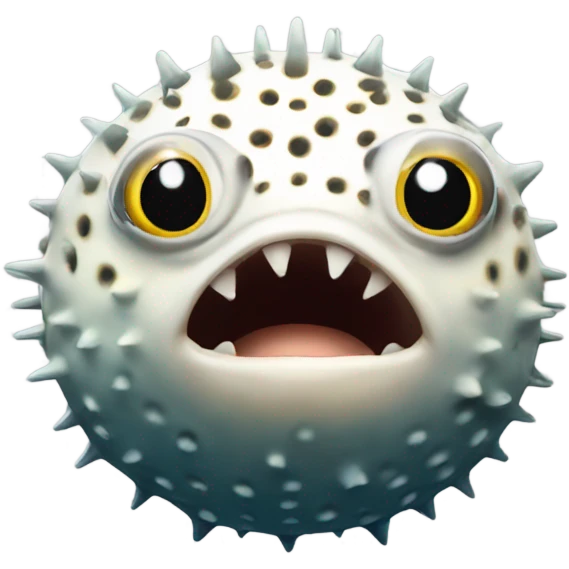 Pufferfish broke neck emoji