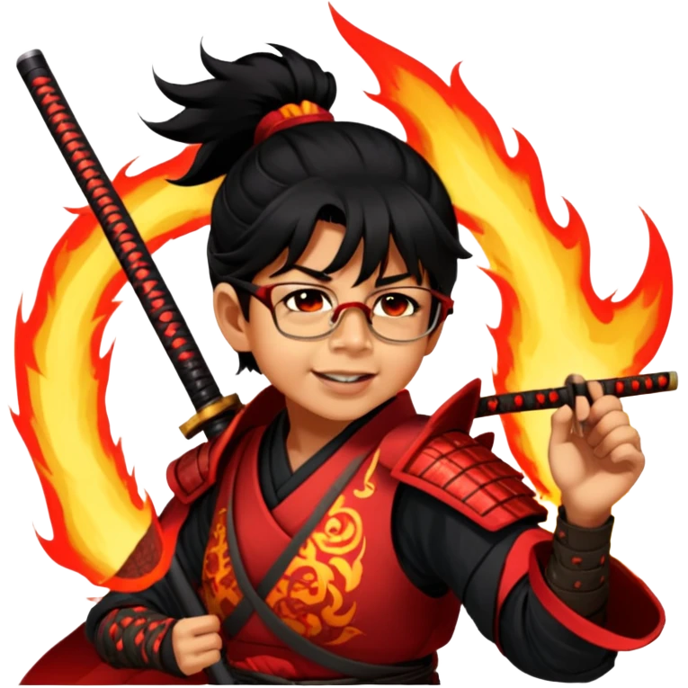 Fire-Wielding Samurai emoji