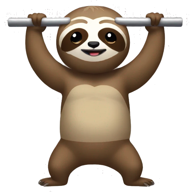 Sloth working out emoji