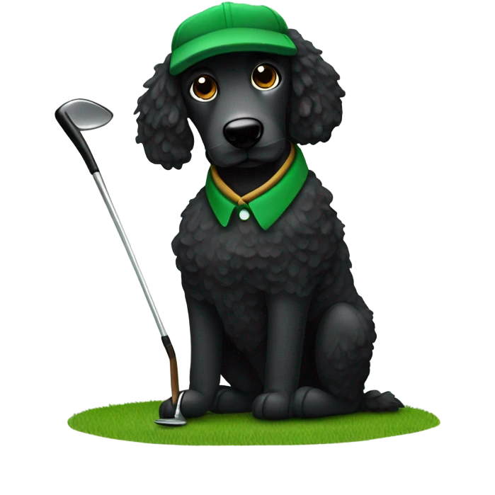 Black doodle and Irish golfer emoji