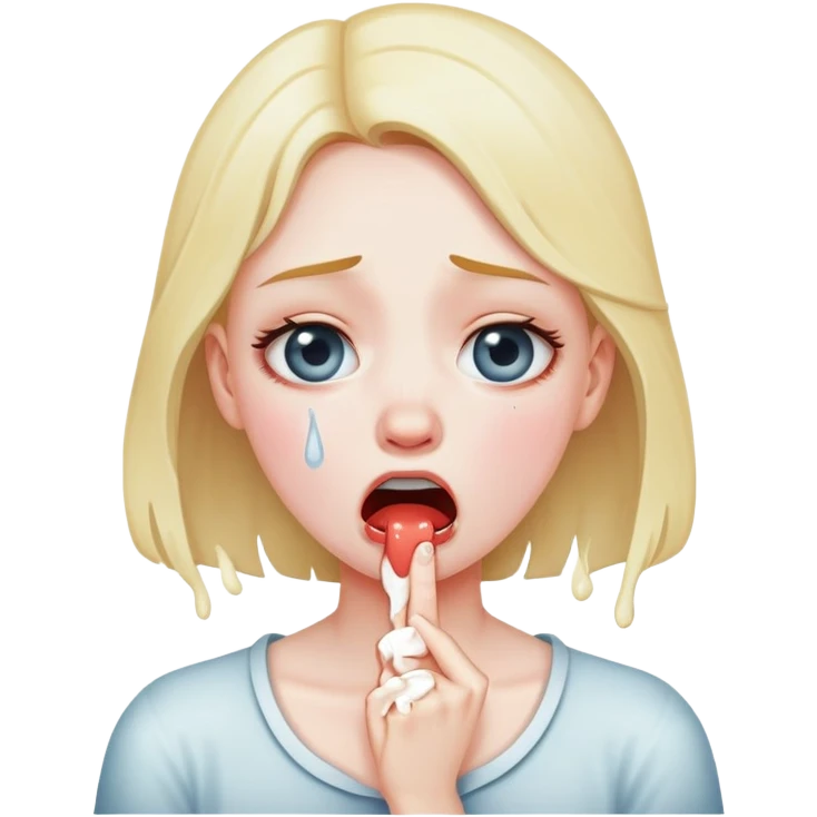 girl choking herself emoji