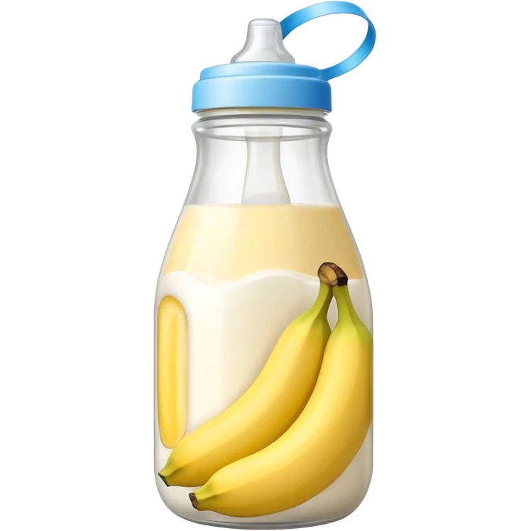 baby Milk bottle with banana tag emoji
