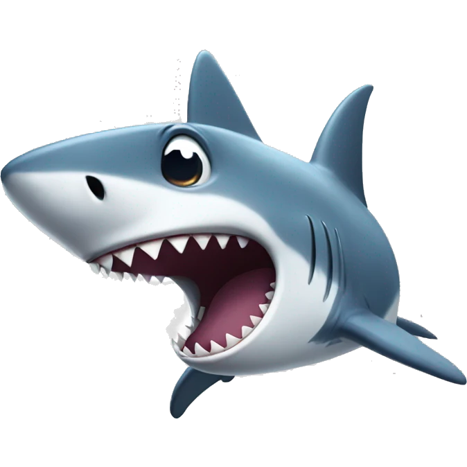 Happy shark emoji