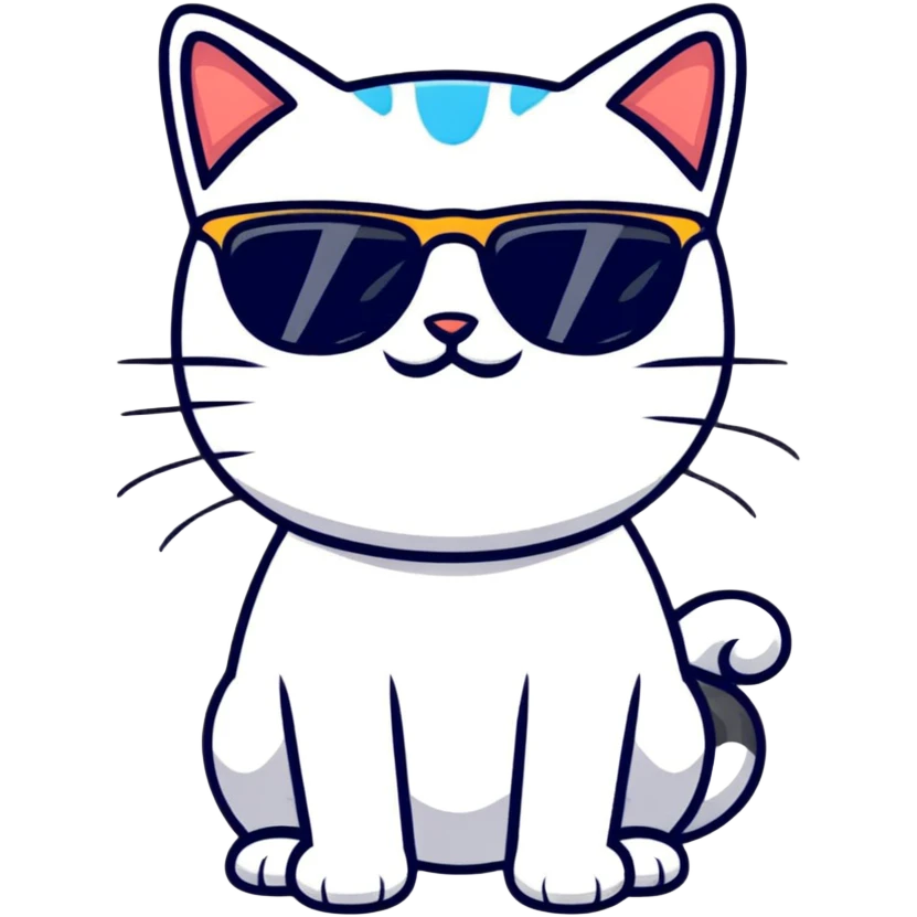 Cat with sunglasses emoji
